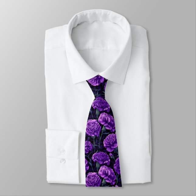 Minimalistic Gifts For Husband Carnation Flower Tie (Tied)