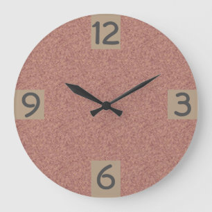 Minimalistic Graphic Quarterly Digits on any Colou Large Clock