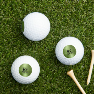 Minimalistic Green Iridescent Texture Golf Balls