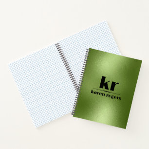 Minimalistic Green Iridescent Texture Notebook