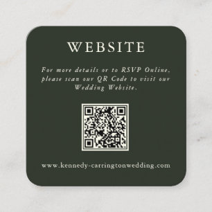 Minimalistic Green QR Code  Website Enclosure