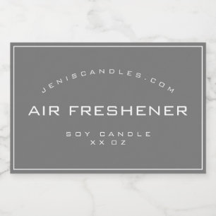 Minimalistic Grey Border Simple Style Candle & Food Label