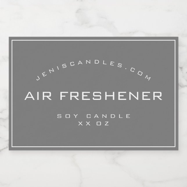 Minimalistic Grey Border Simple Style Candle & Food Label (Single Label)