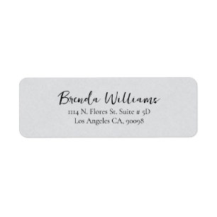 Minimalistic Grey Linen Texture White Script 