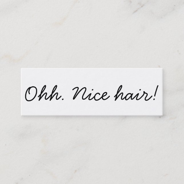 Minimalistic Hair Stylist Hair Salon Referral Mini Business Card (Front)