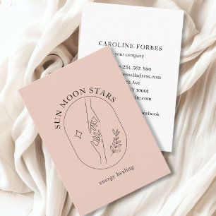 Minimalistic Hands, Star, Leafy, Line Art, Business Card
