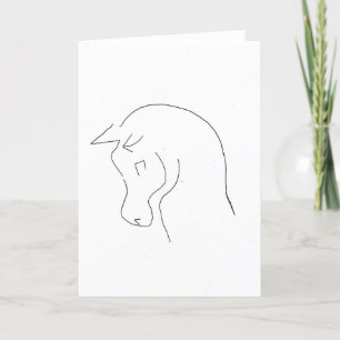 Minimalistic Horse Card
