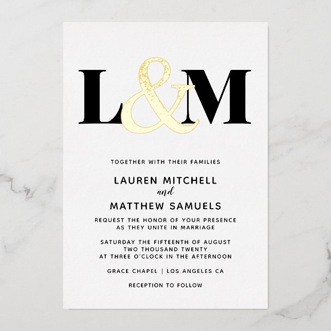 Minimalistic Initial Wedding (Front)