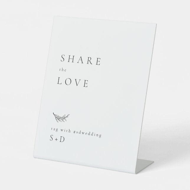 Minimalistic Instagram Hashtag Wedding Sign (Front)