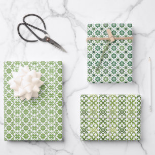 Minimalistic Islamic Geometric Vector Art Pattern Wrapping Paper Sheet