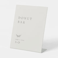 Minimalistic Ivory Doughnut Bar Wedding Sign