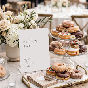 Minimalistic Ivory Doughnut Bar Wedding Sign