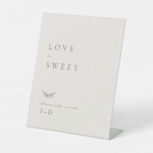 Minimalistic Ivory Sweet Favours Wedding Sign