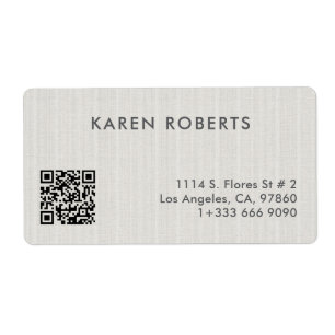 Minimalistic Ivory White Burlap Grey Typography