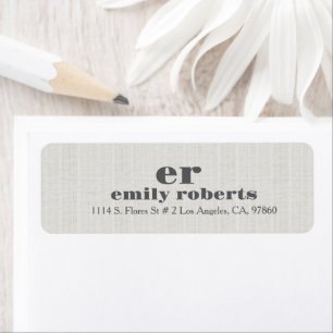 Minimalistic Ivory White Burlap Grey Typography