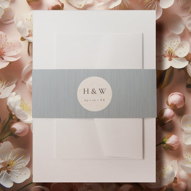 minimalistic japandi wedding invitation  invitation belly band (Creator Uploaded)