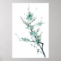 Minimalistic japanese zen garden poster