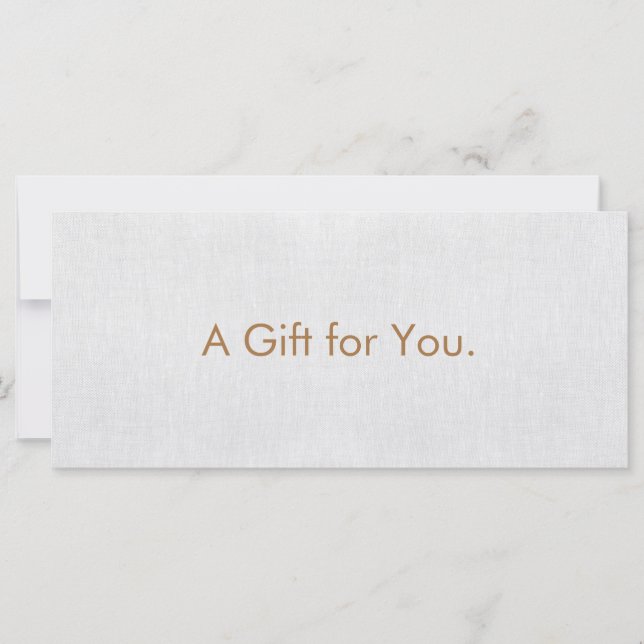 Minimalistic Light Grey Gift Certificate (Front)