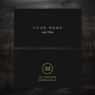 Minimalistic Logo Elegant Monochrome Business Card