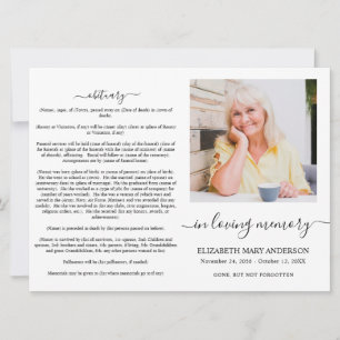 Minimalistic Memorial Funeral Invitation