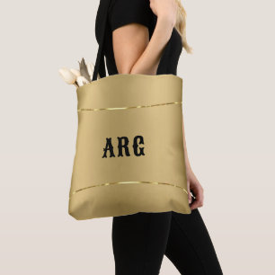 Minimalistic metallic gold background yoga mat bab tote bag