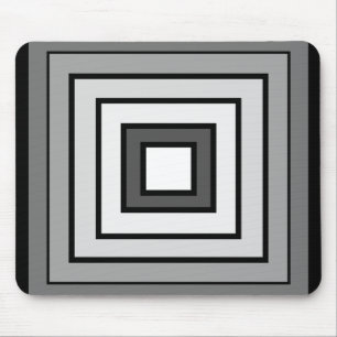 Minimalistic modern black-white-grey carpet mouse pad