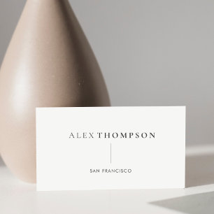 Minimalistic Modern Creative Name Black and White Business Card
