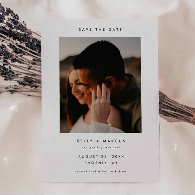 Minimalistic & Modern Custom 2-Photo Wedding Save The Date (Creator Uploaded)