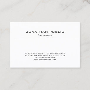 Minimalistic Modern Design Elegant Plain Trendy Business Card