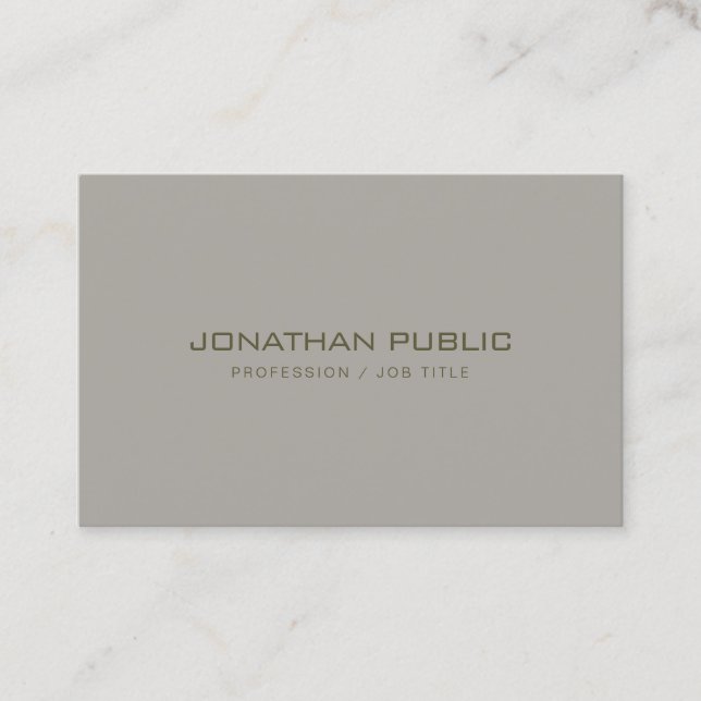 Minimalistic Modern Design Elegant Template Chic Business Card (Front)