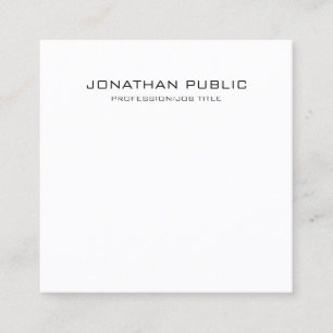 Minimalistic Modern Design Elegant Trendy Plain Square Business Card