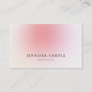 Minimalistic Modern Elegant Plain Pink Colour Luxe Business Card