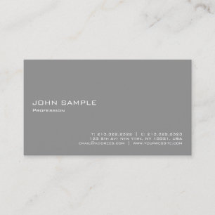 Minimalistic Modern Elegant Professional Grey Business Card
