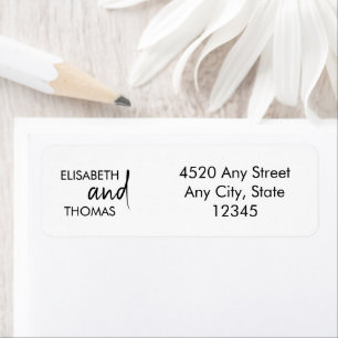 Minimalistic modern elegant return address label 