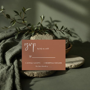 Minimalistic modern elegant simple rsvp card
