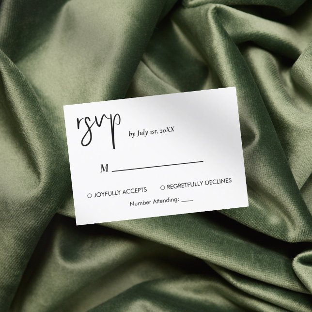 Minimalistic modern elegant simple rsvp card (Creator Uploaded)