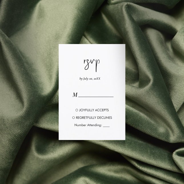 Minimalistic modern elegant simple rsvp card (Creator Uploaded)