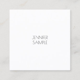 Minimalistic Modern Elegant Template Luxe Simple Square Business Card