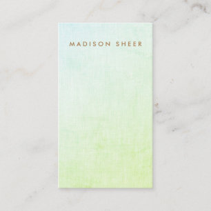 Minimalistic Modern, Lime Green Ombre Business Card