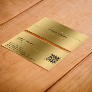 Minimalistic Modern Metallic Gold Design Business Card