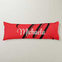 Minimalistic modern monogram initial name red