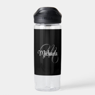 Minimalistic modern monogram initial name water bottle