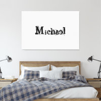 Minimalistic modern monogram name black grey