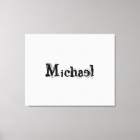 Minimalistic modern monogram name black grey