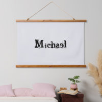 Minimalistic modern monogram name black grey