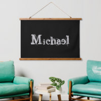Minimalistic modern monogram name black white