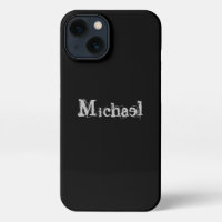 Minimalistic modern monogram name black white