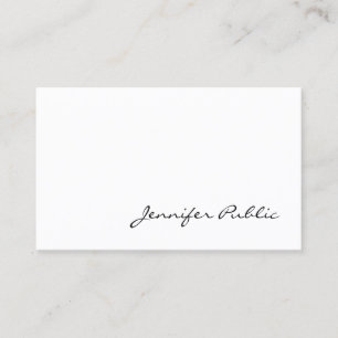 Minimalistic Modern Professional Clean Plain Business Card