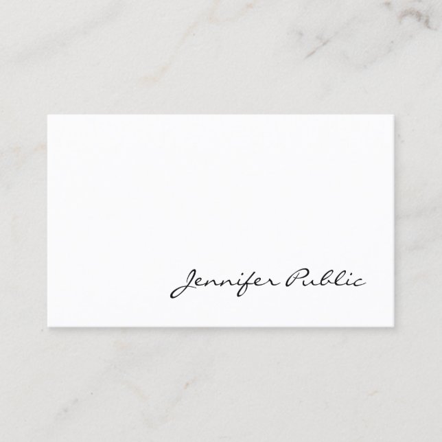 Minimalistic Modern Professional Clean Plain Business Card (Front)