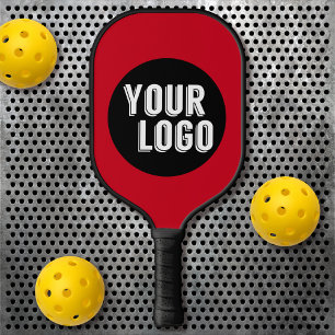  Minimalistic Modern Red Add Your QR Code and Logo Pickleball Paddle